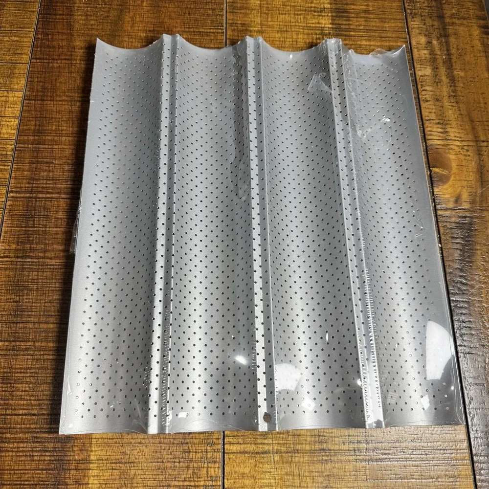 Baguette Bread Pan Nonstick Perforated 4-Loaf French Sourdough Baking Tray